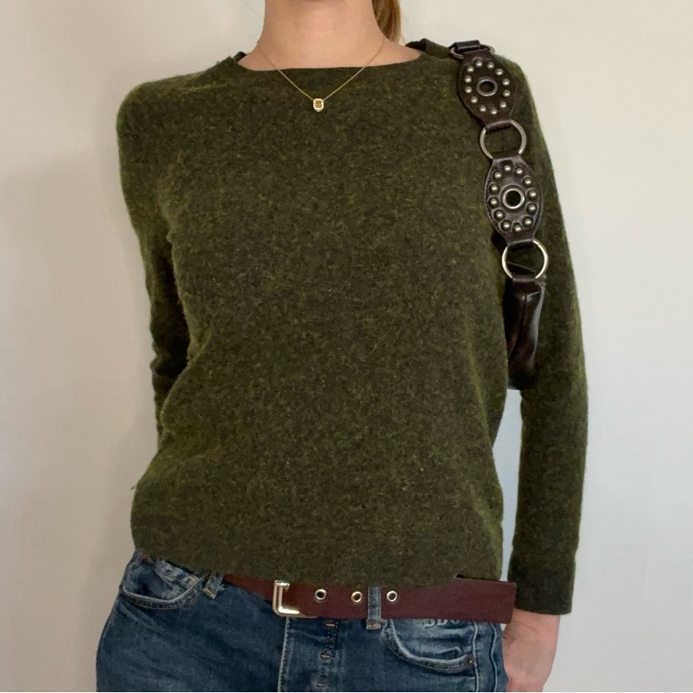 J. Crew Forest Green Crew Neck Sweater